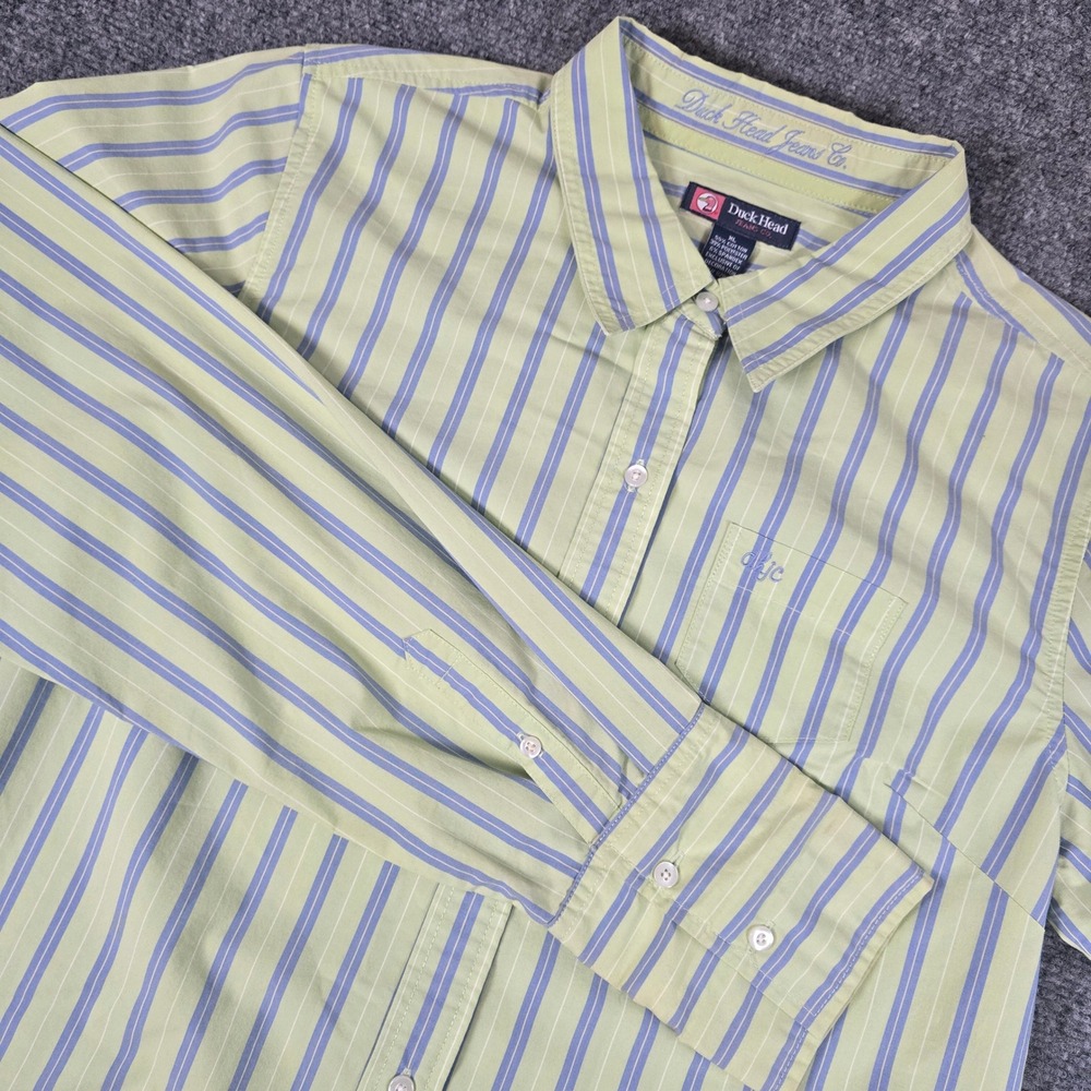 Duck‎ Head Jeans Co. Striped Long Sleeve Button Up Shirt Women's XL